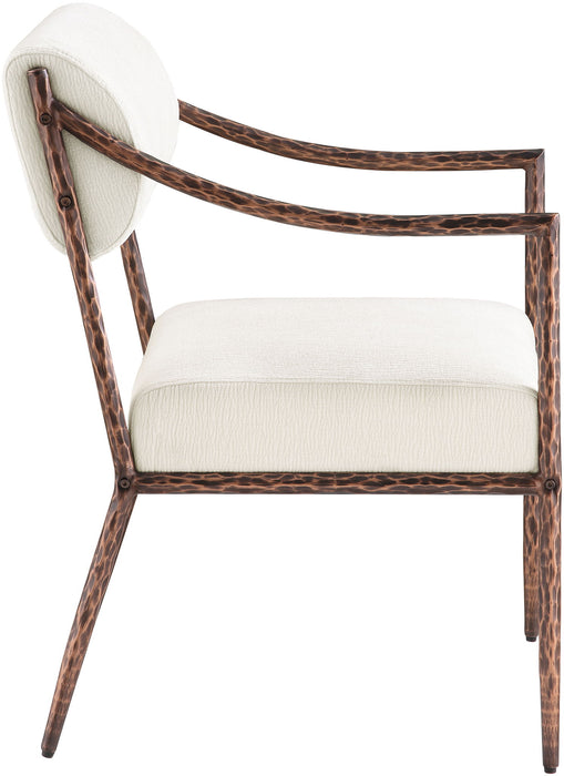 Bastille - Upholstered Dining Arm Chair (Set of 2) - Bronze Frame - Simple Home Plus