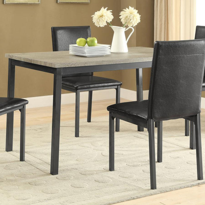 Garza - Rectangular Composite Wood Dining Table - Gray - Simple Home Plus