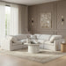 Indulge - Linen 5 Piece Modular Corner Sectional - White - Simple Home Plus