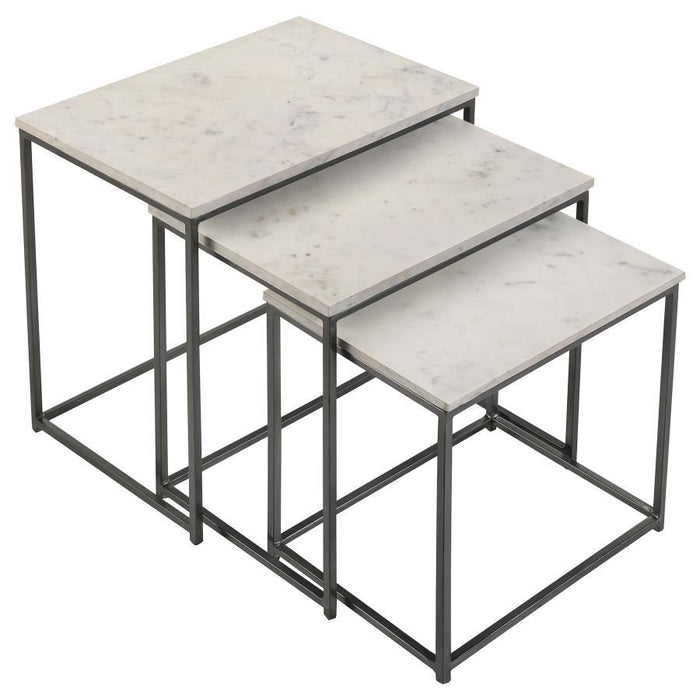 Medora - Marble Top Nesting Table Set - Simple Home Plus