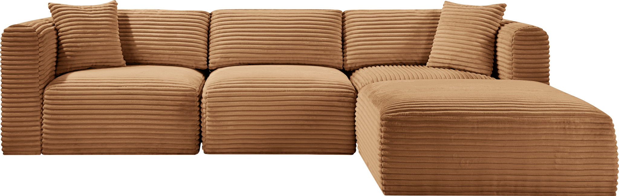 Shaggy - Fabric 4 Piece Modular Sectional - Simple Home Plus
