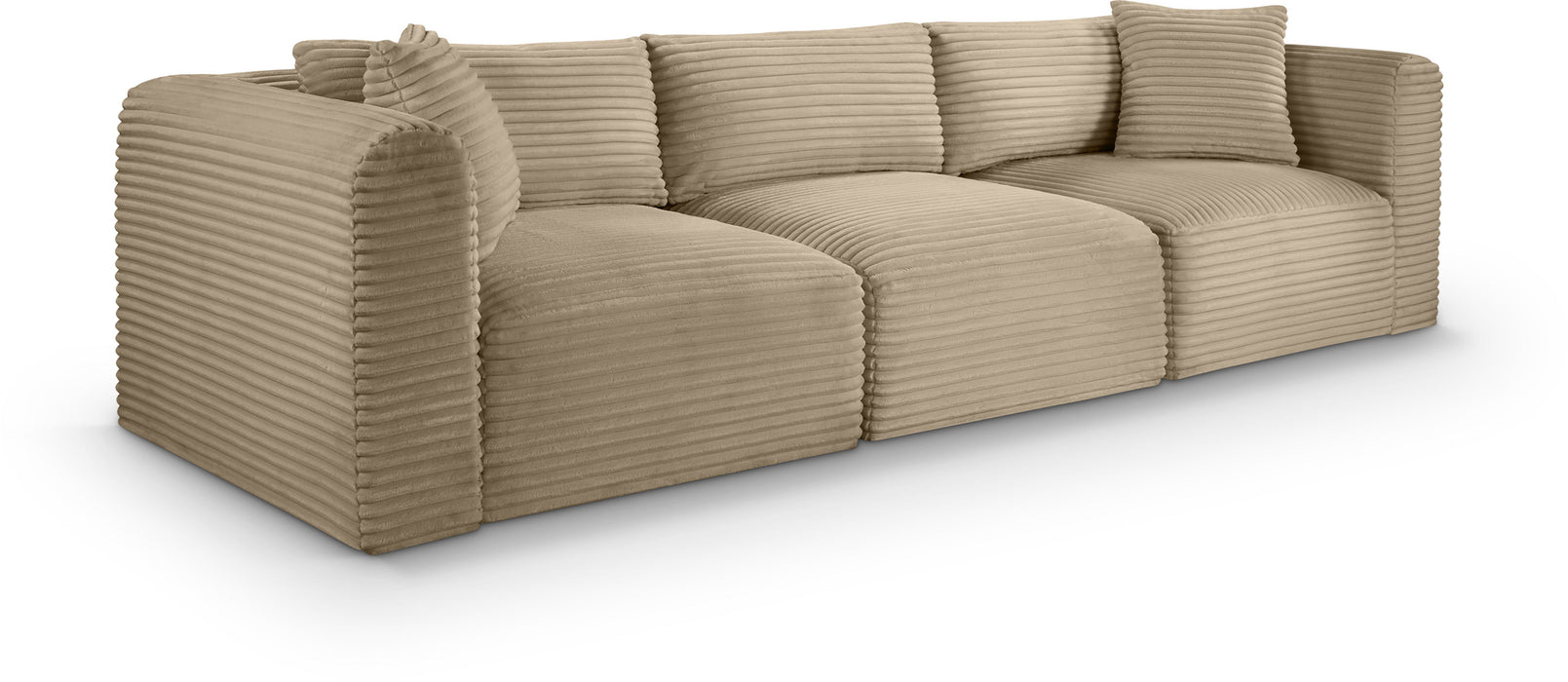 Shaggy - Fabric 3 Seat Modular Sofa - Simple Home Plus