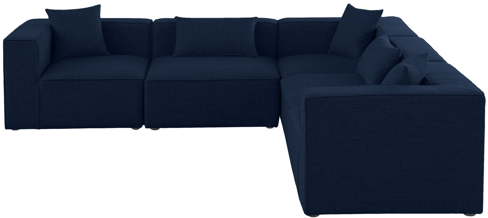 Cube - Linen 5 Piece Modular Corner Sectional - Simple Home Plus