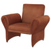 Liana - Upholstered Roll Arm Accent Armchair - Rust - Simple Home Plus