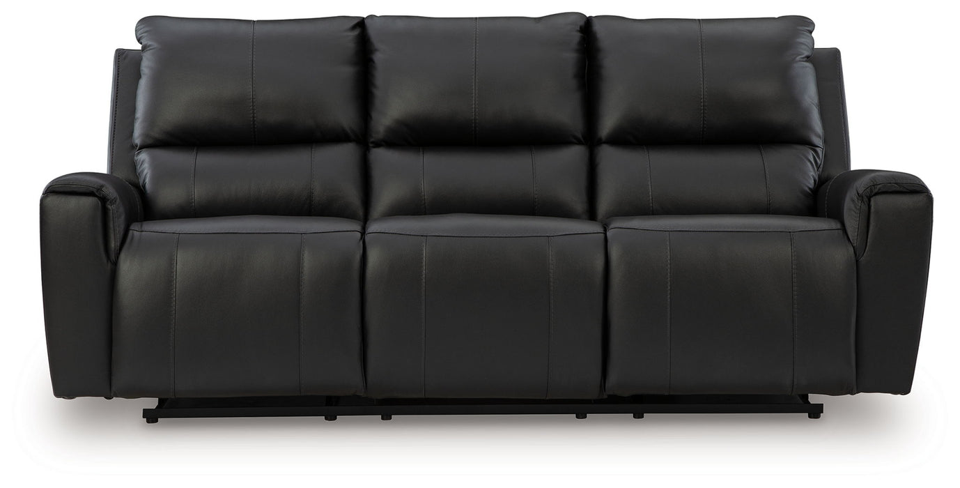 Glossmore - Reclining Sofa - Black - Simple Home Plus