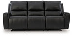 Glossmore - Reclining Sofa - Black - Simple Home Plus