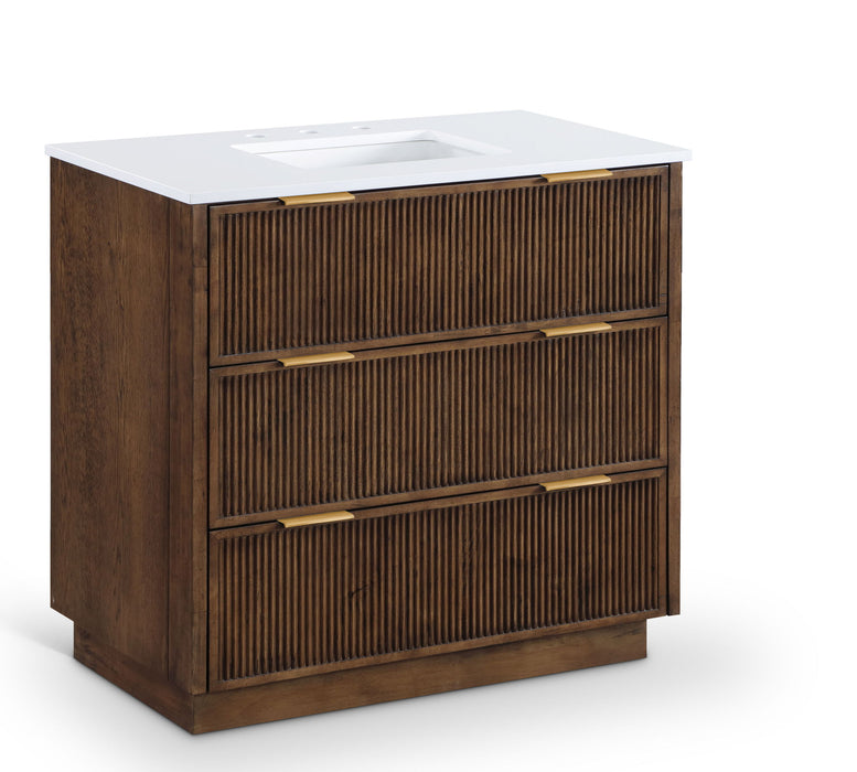 Willard - Engineered Stone And Solid Wood Bathroom Vanity - Simple Home Plus
