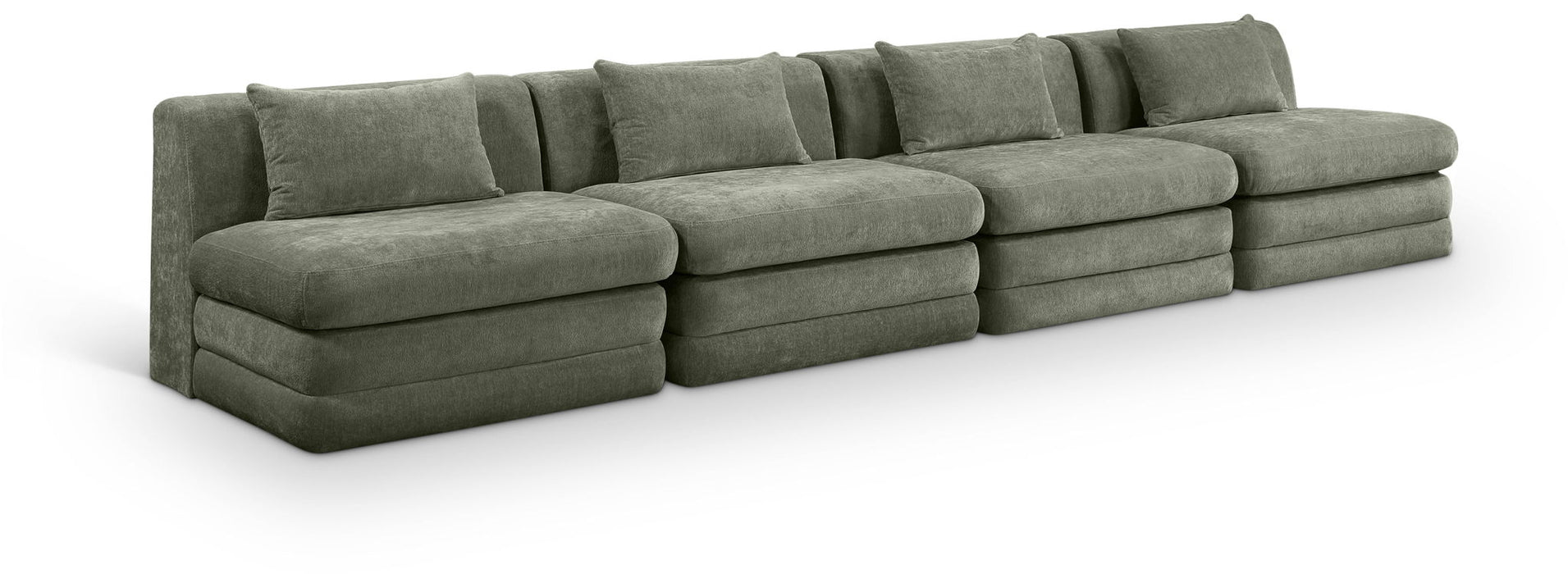 Stellar - 4 Piece Upholstered Modular Sectional - Simple Home Plus