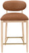 Riccio - Stool - Natural And Gold Frame - Simple Home Plus