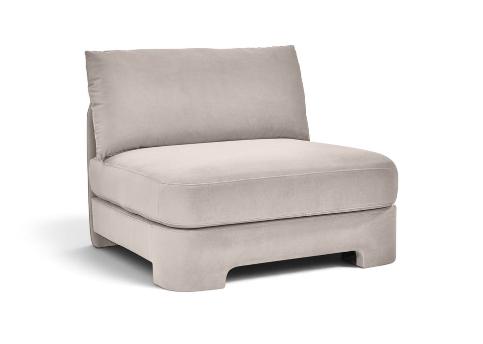 Hammond - Velvet Performance Fabric Upholstered Armless Chair - Simple Home Plus