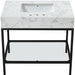Marmo - Engineered Marble Bathroom Vanity With Black Base - Simple Home Plus