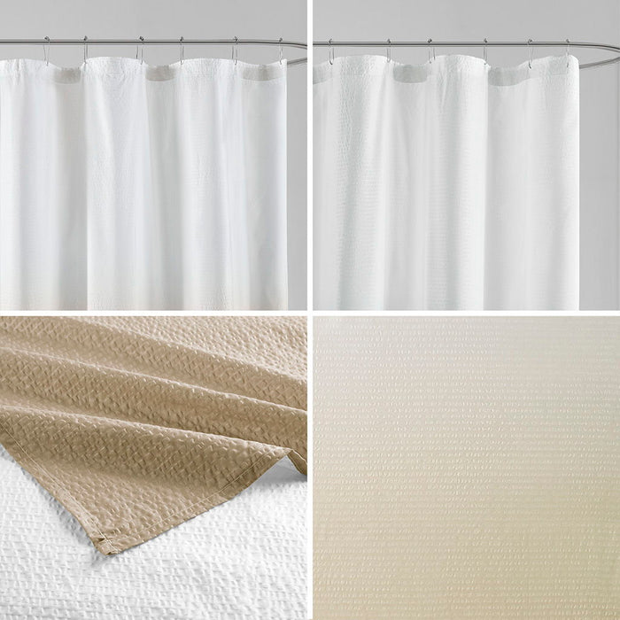 Ara - Ombre Printed Shower Curtain - Taupe - Simple Home Plus