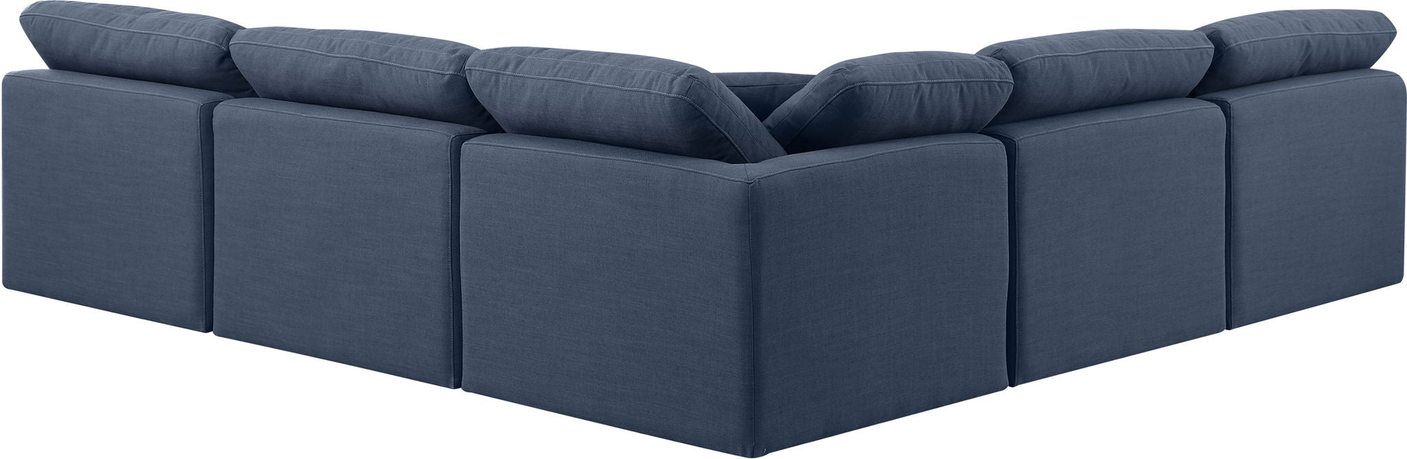 Indulge - Linen 5 Piece Modular Corner Armless Sectional - Simple Home Plus