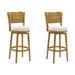Winsley - Coastal Modern Swivel Wood Bar Height Kitchen Bar Stool - Simple Home Plus