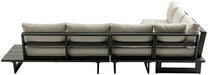 Maldives - 4 Piece Water Resistant Outdoor Patio Modular Sectional With Gray Base - Simple Home Plus