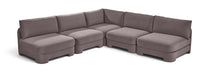 Hammond - Velvet Performance Fabric Upholstered 5 Piece Armless Sectional - Simple Home Plus