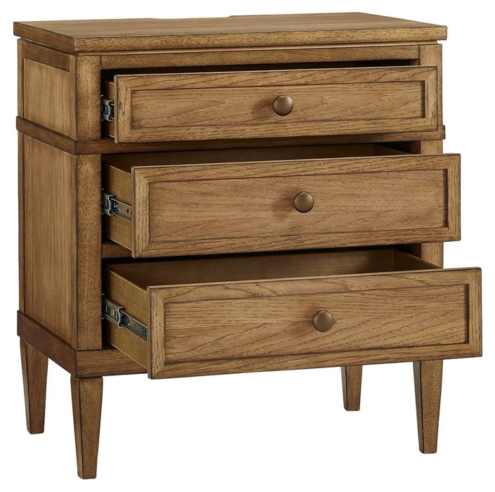 Sharlance - Brown - Three Drawer Night Stand - Simple Home Plus