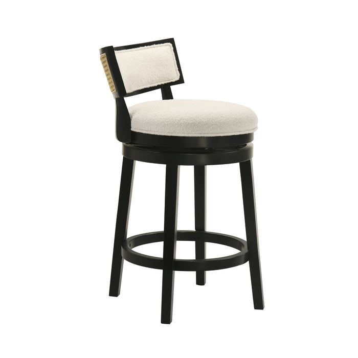 Noely - Modern Farmhouse Swivel Wood Counter Height Kitchen Bar Stool - Simple Home Plus