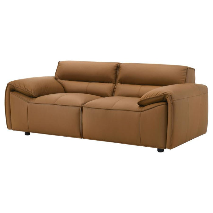 Buxton - Top Grain Leather Upholstered Loveseat - Simple Home Plus