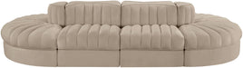 Rummi - Oval Velvet Performance Fabric Upholstered 8 Piece Modular Sectional - Simple Home Plus