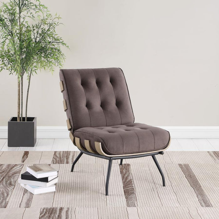 Aloma - Upholstered Tufted Armless Accent Chair - Simple Home Plus