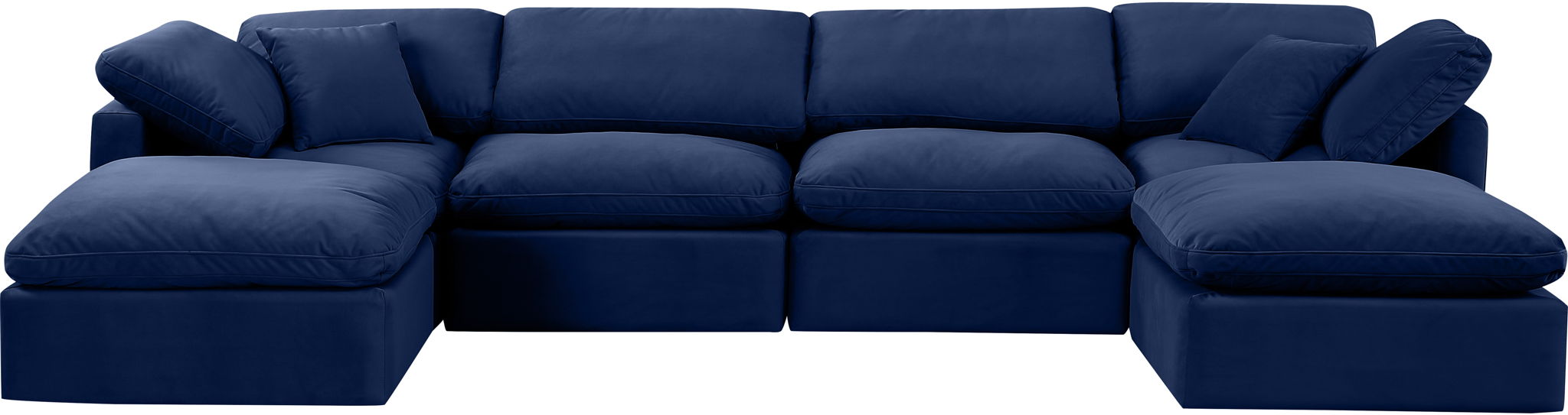Indulge - Velvet 6 Piece Modular Double Chaise Sectional - Simple Home Plus