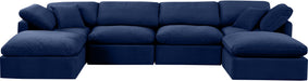 Indulge - Velvet 6 Piece Modular Double Chaise Sectional - Simple Home Plus
