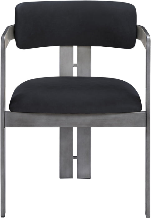Aurum - Vegan Leather Upholstered Dining Chair With Gray Base (Set of 2) - Simple Home Plus