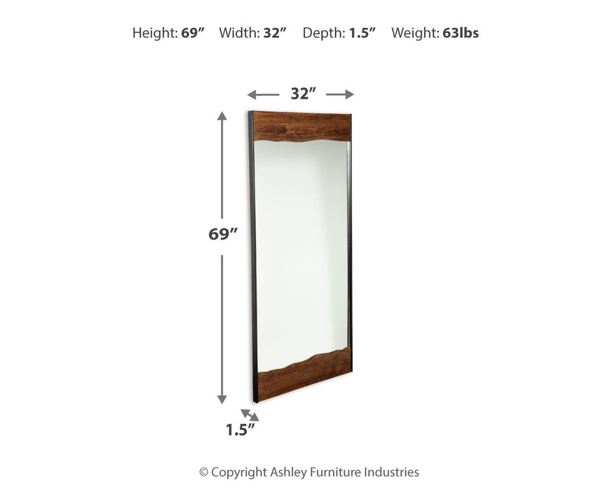Panchali - Brown / Black - Floor Mirror - Simple Home Plus