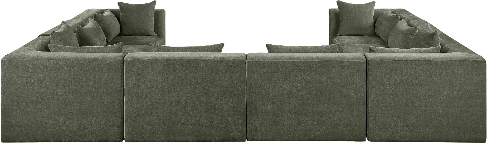 Stellar - 8 Piece Chenille Fabric Upholstered Modular Sectional - Simple Home Plus