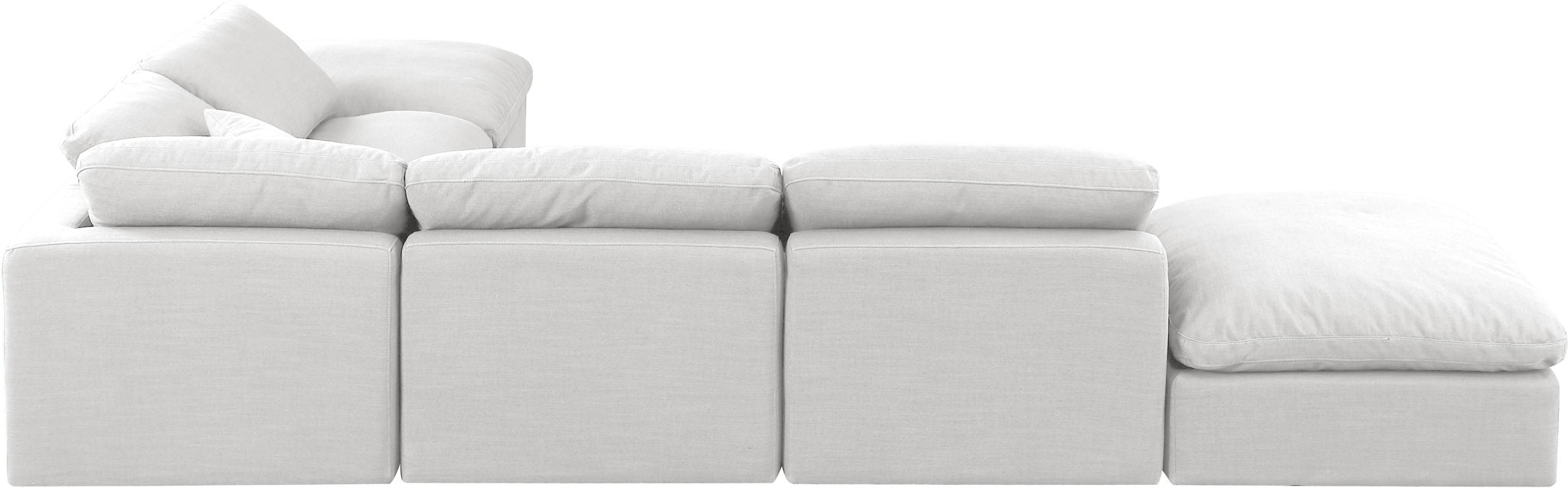 Indulge - Linen 6 Piece Modular Armless Sectional - White - Simple Home Plus