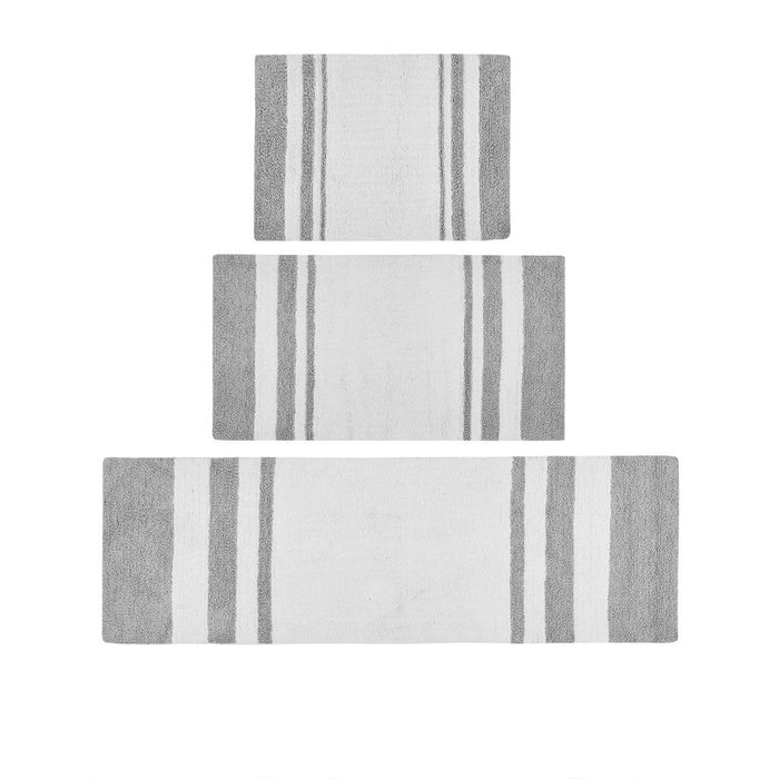 Spa - 20" x 30" Reversible Bath Rug - Gray - Simple Home Plus