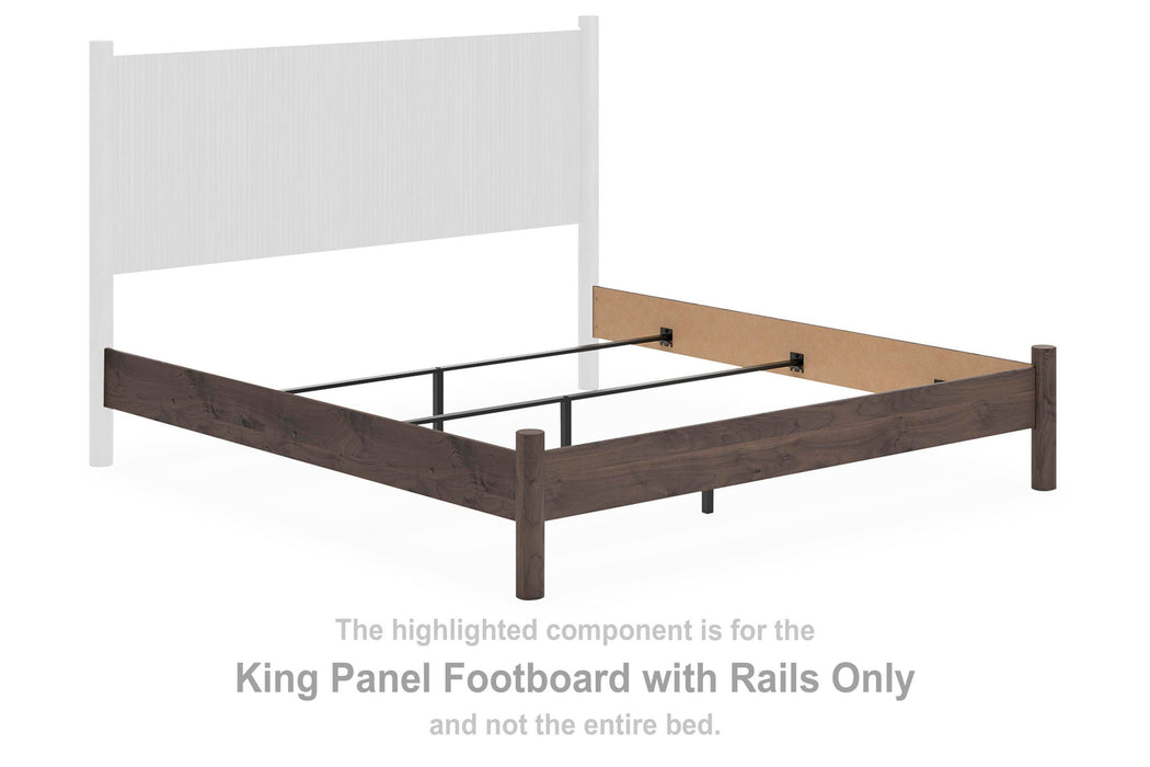 Pamytta - King Panel Footboard With Rails - Brown - Simple Home Plus