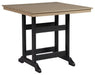 Fairen Trail - Black / Driftwood - Square Counter TBL w/Umb OPT - Simple Home Plus