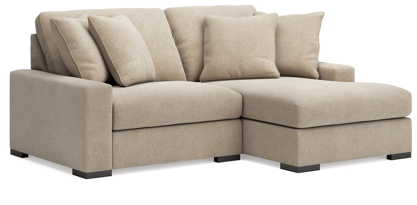 Calden - 2-Piece Sectional With RAF Corner Chaise - Oatmeal - Simple Home Plus