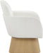 Marlowe - Linen Textured Fabric Upholstered Swivel Accent Chair - Stained Natural - Simple Home Plus