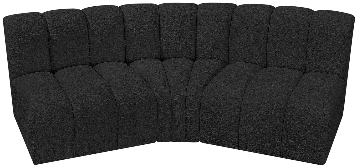 Arc - Boucle Fabric 3 Piece Modular Corner Sofa - Simple Home Plus
