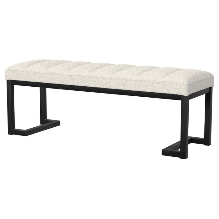 Mesa - Boucle Upholstered Tufted Accent Bench - Simple Home Plus