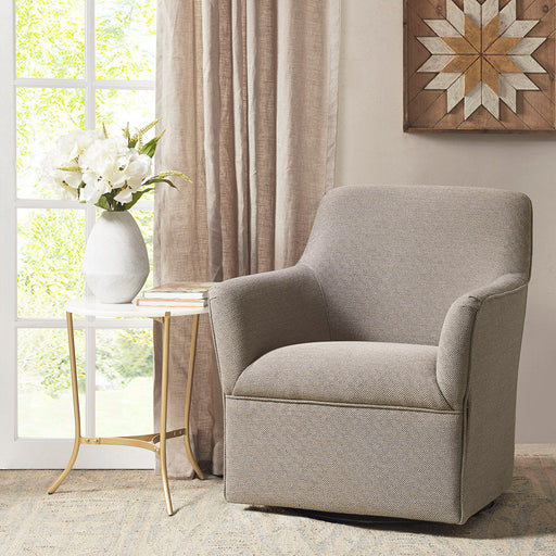 Augustine - Swivel Glider Chair - Gray / Taupe - Simple Home Plus