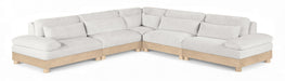 Turin - Chenille Fabric Upholstered Modular Sectional - White - Simple Home Plus