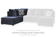 Albar Place - Laf Corner Chaise - Cobalt - Simple Home Plus