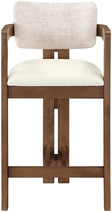 Ravina - Upholstered Counter Stool With Stained Brown Base - Simple Home Plus