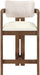 Ravina - Upholstered Counter Stool With Stained Brown Base - Simple Home Plus