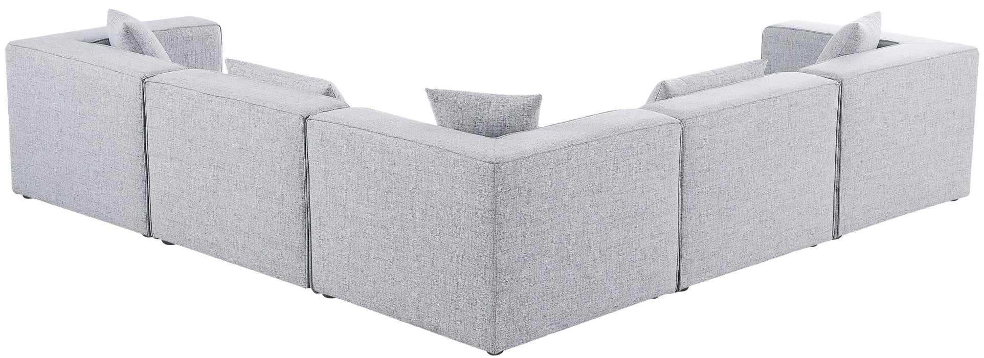 Cube - Linen 5 Piece Modular Corner Sectional - Simple Home Plus
