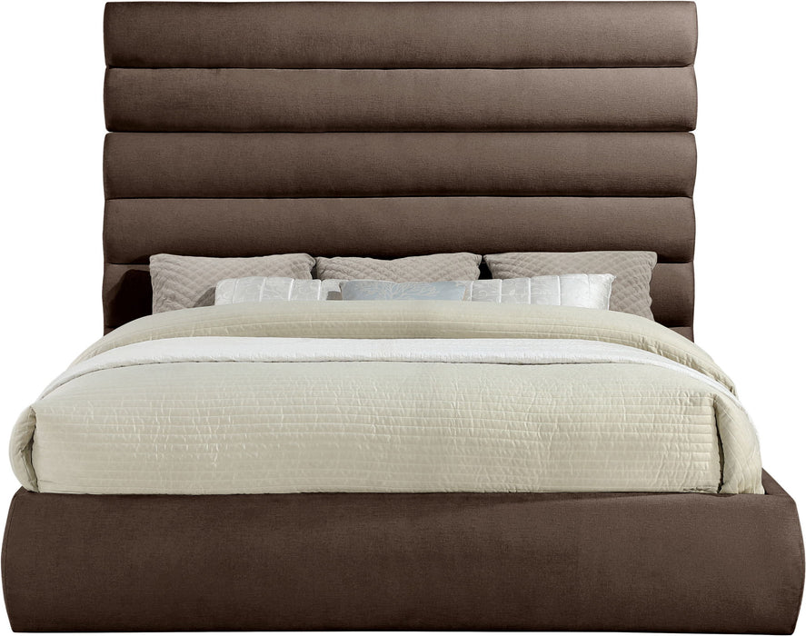 Adam - Chenille Fabric Bed With 70.5" Headboard - Simple Home Plus