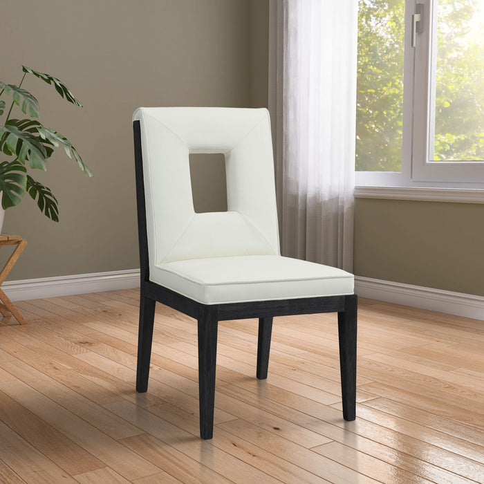 Gwendolyn - Faux Leather Dining Side Chair With Black Frame (Set of 2) - Simple Home Plus