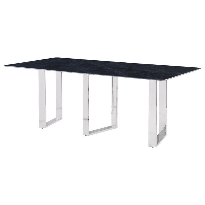 Desden - Rectangular Sintered Stone Dining Table - Gray - Simple Home Plus