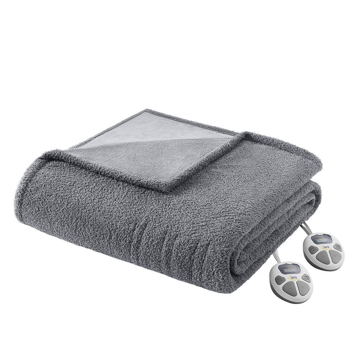 Dream Soft Heated - Full Blanket - Gray - Simple Home Plus