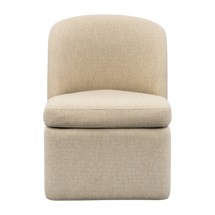 Lyra - One Size Dining Chair With Castors - Taupe - Simple Home Plus