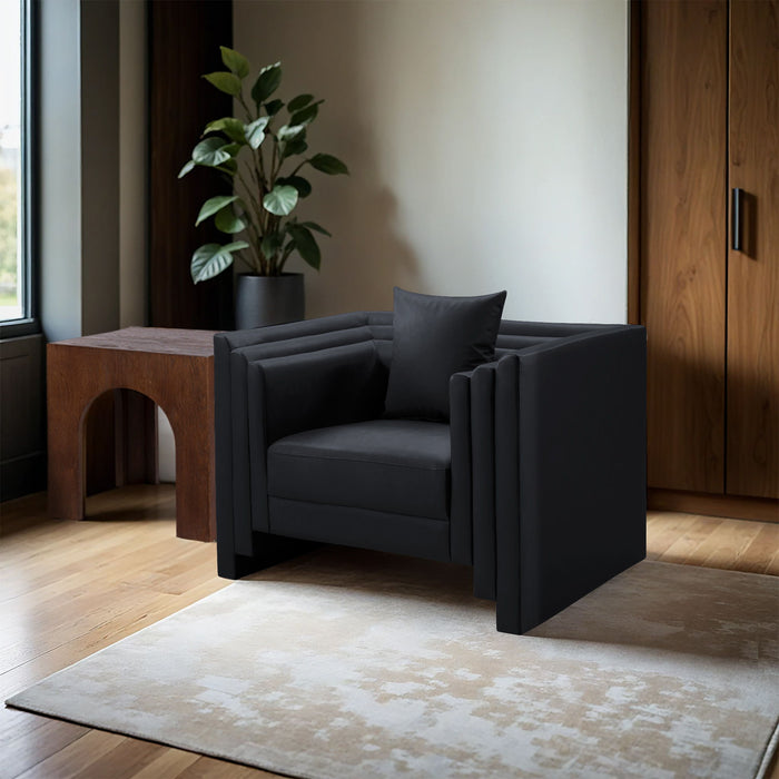 Everett - Vegan Leather Upholstered Chair - Simple Home Plus